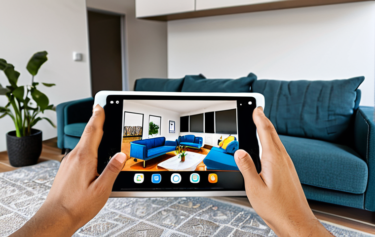 감각확장 기술과 공간 디자인의 융합 - Smart Home Office**

"A modern home office setup with smart lighting adjusting to the time of day, s...